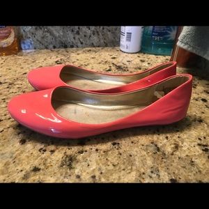Hot pink flats